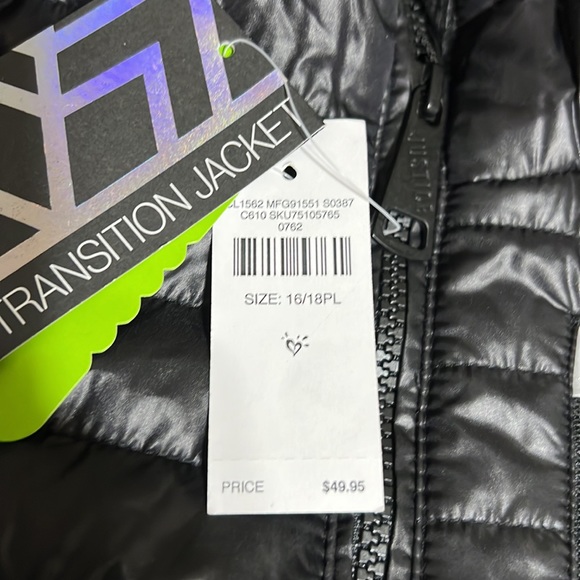 Justice NWT!!🎊girls, light weight full, zip, hooded jacket, size 16/18 - Picture 5 of 16